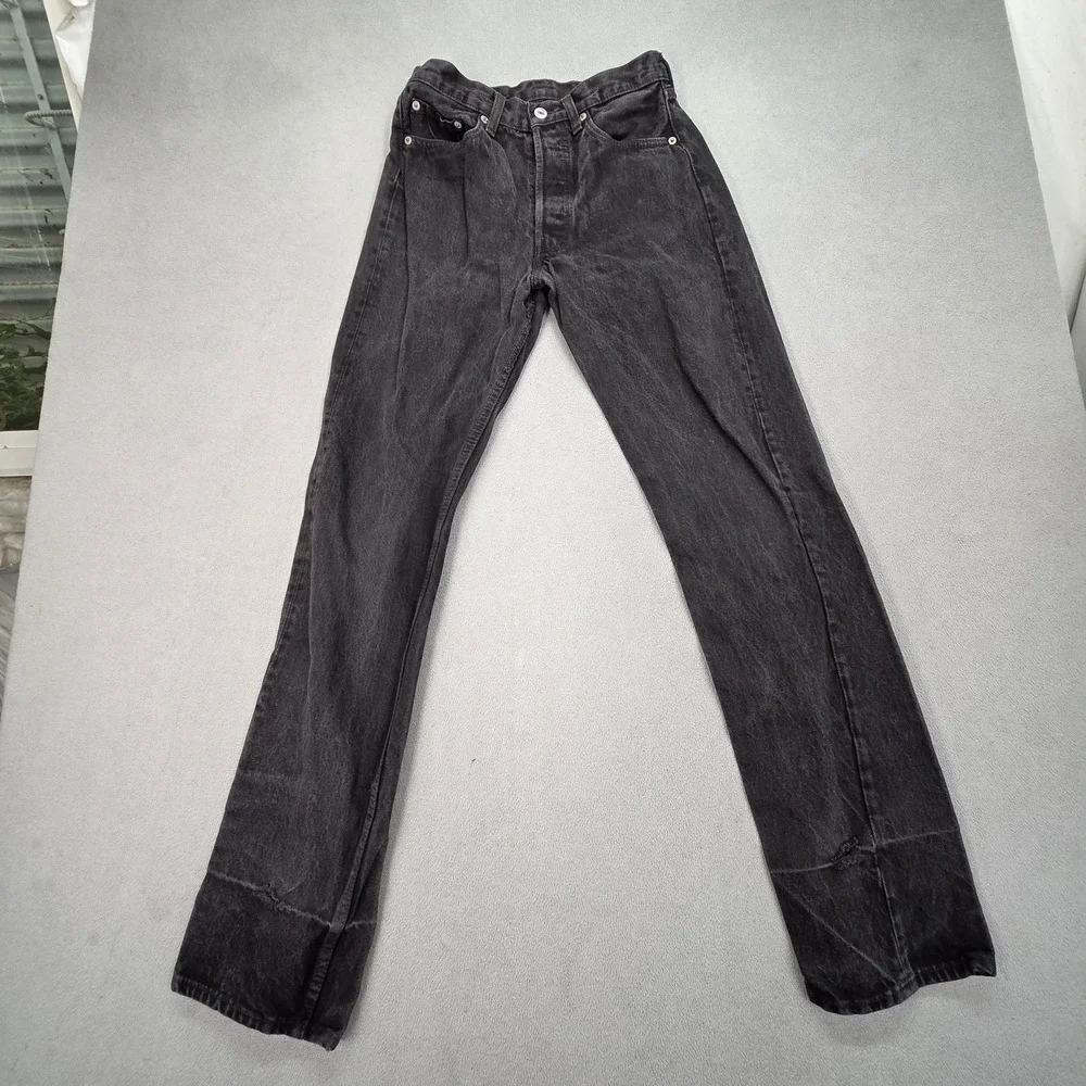VTG‎ Levis 501 Jeans Mens Gray Made In USA Button Fly Straight 90s Fits 24x32